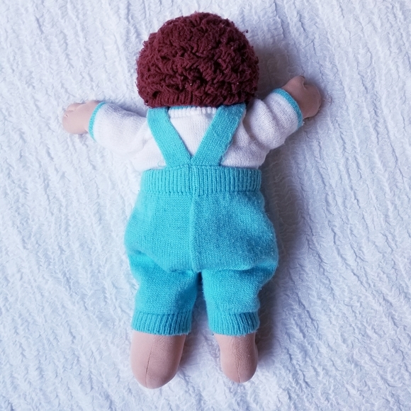 Vintage Original Cabbage Patch Kid Wearing Knit Overalls Romper - Picture 2 of 6